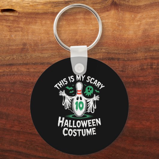 Funny Ghost Bowling League Team Halloween Humor Te キーホルダー (正面)