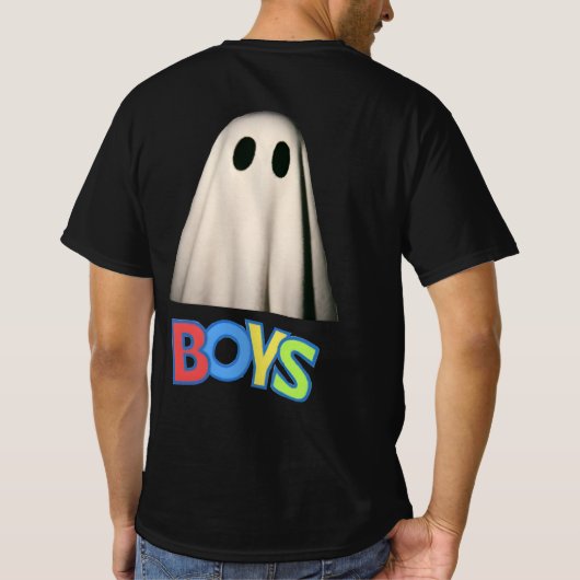 Funny Ghost Boys T-Shirt – Spooky Cute Halloween Tシャツ (裏面)