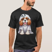 Funny Ghost Cavalier King Charles Spaniel Dog Love Tシャツ (正面)