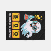 Funny Ghost Chemistry Boo The Element Of Surprise  フリースブランケット (正面(横))