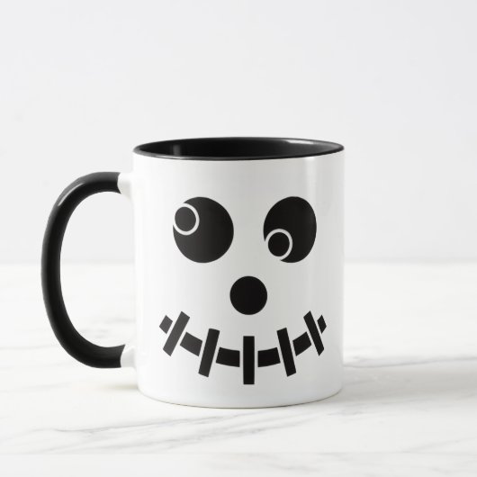 Funny Ghost Face Two-Tone Mug マグカップ (左)