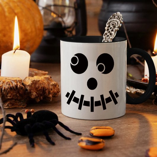 Funny Ghost Face Two-Tone Mug マグカップ