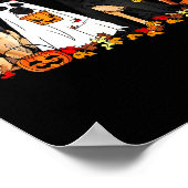 Funny Ghost German Shepherd Halloween Dog Mom Dog  ポスター (角)