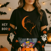 Funny Ghost Moon Halloween Tシャツ