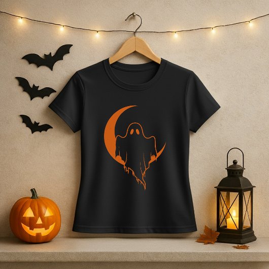Funny Ghost Moon Halloween Tシャツ