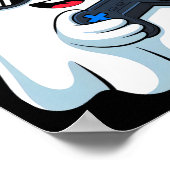 Funny Ghost Playing Video Game Halloween Gaming Bo ポスター (角)