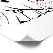 Funny Ghost Walking Dog Spooky Ghost Coffee Hallow ポスター (角)