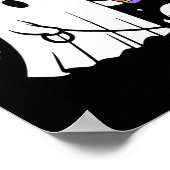 Funny Ghost Walking Dog Spooky Ghost Coffee Hallow ポスター (角)