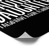 Funny Gif For Dad Don't Mess With My Daughter  ポスター (角)