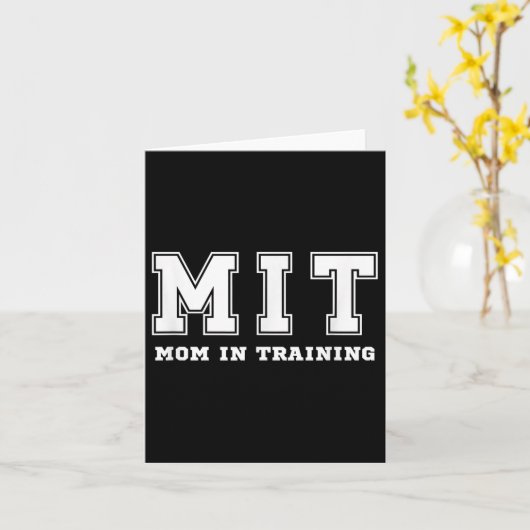 Funny Gift For New Mom In Training Expecting Pregn カード (黄色い花)