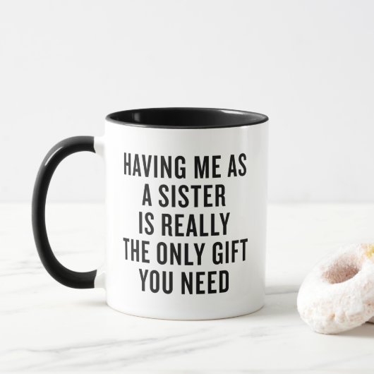 Funny Gift For Sister Mug Christmas Gift マグカップ (ドーナツ)