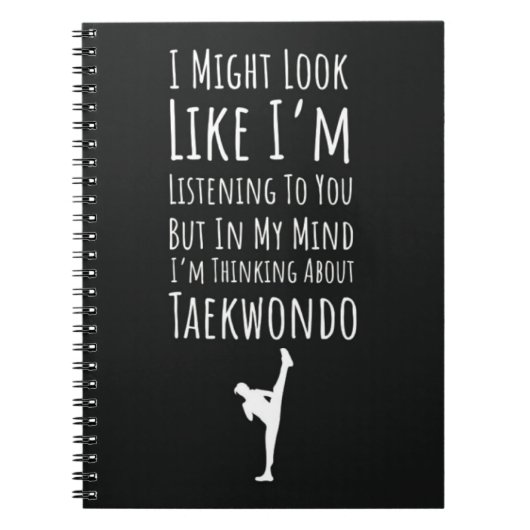 Funny Gift For Taekwondo Lover Humor Martial Arts ノートブック (正面)