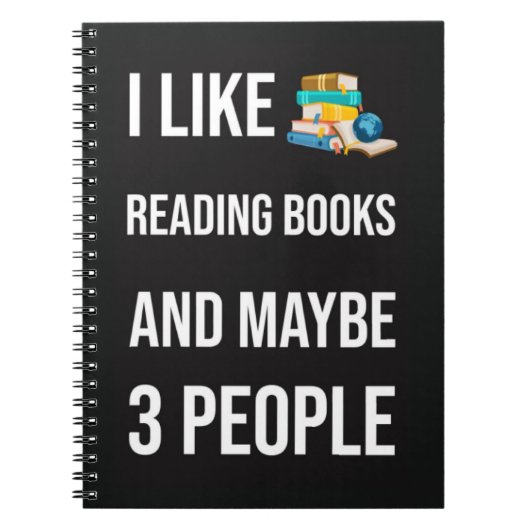 Funny Gift Ideas For Book Lovers Humor Quote Joke ノートブック (正面)