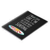 Funny Gift Ideas For Surfers Surfing Fun Joke ノートブック (左側)