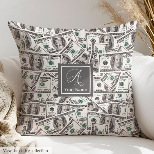 Funny gift modern dollar pattern personalized name バスタオルセット