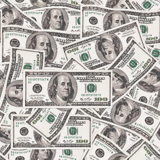 Funny gift modern dollar pattern personalized name バスタオルセット