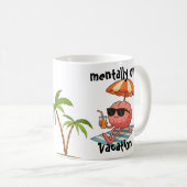 Funny Gift Mug - Brain in Vacation Mode コーヒーマグカップ (正面右)