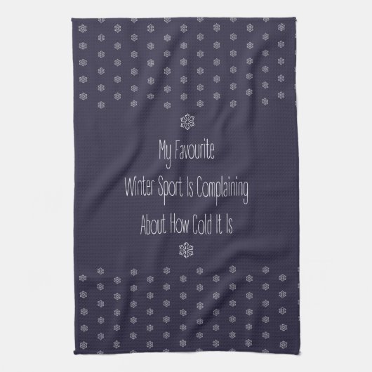 Funny Gift Quote My Favourite Winter Sport Decor キッチンタオル (縦)