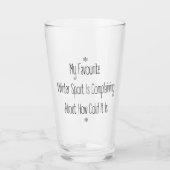Funny Gift Quote My Favourite Winter Sport Glass タンブラーグラス (正面)