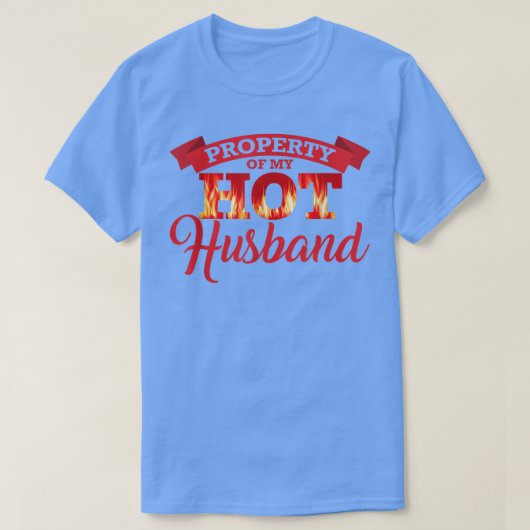 Funny Gift Wife Property of My Hot Husband Tシャツ (デザイン正面)