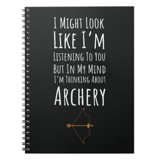 Funny Gifts For Archery Hunter Bow Arrow Sport ノートブック (正面)