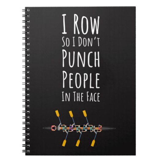 Funny Gifts For Crew Rowers Rowing Oars Team Sport ノートブック (正面)