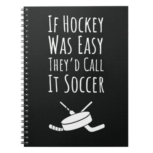 Funny Gifts For Hockey Fans Quote Player Lover ノートブック (正面)