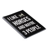 Funny Gifts For Horse Owners Equine Equestrian ノートブック (右側)