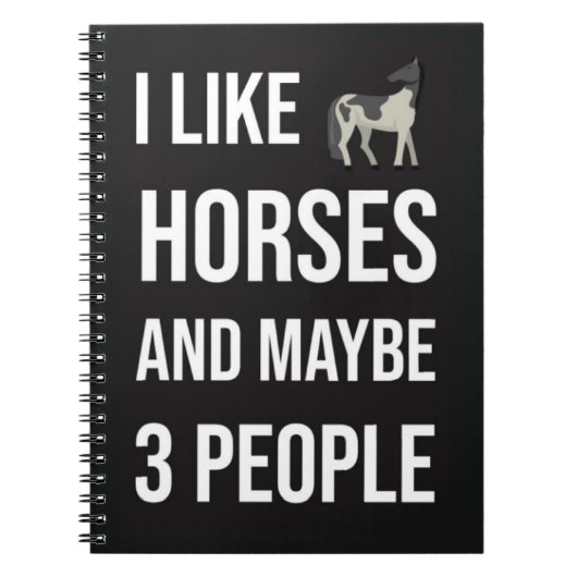 Funny Gifts For Horse Owners Equine Equestrian ノートブック (正面)
