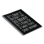 Funny Gifts For Ice Hockey Lovers Player Quote ノートブック (右側)