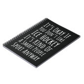 Funny Gifts For Ice Hockey Lovers Player Quote ノートブック (左側)