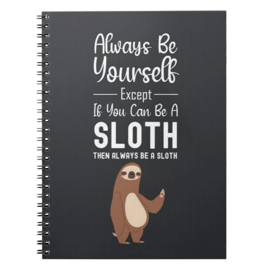 Funny Gifts For Sloth Lovers Humor Animals Joke ノートブック (正面)