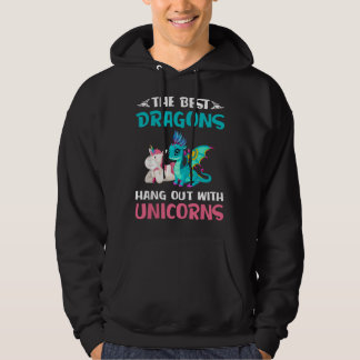 Funny Gifts -The Best Dragons Hangout With Unicorn パーカ