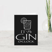 Funny Gin Tonic Saying Oh It's Gin O'clock  カード (正面)