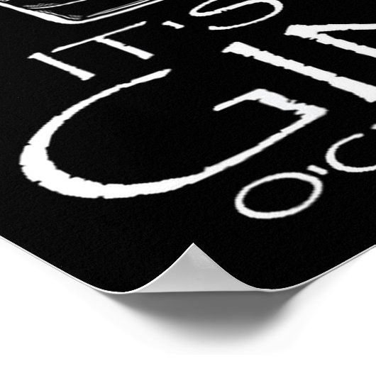 Funny Gin Tonic Saying Oh It's Gin O'clock  ポスター (角)