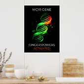 Funny Ginger Powers Activated Redhead DNA Wall Art ポスター (キッチン)