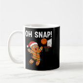 Funny Gingerbread Basketball Christmas Santa Cooki コーヒーマグカップ (左)