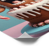 Funny Gingerbread Cake Art – Cute Christmas Candy  ポスター (角)