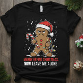 Funny Gingerbread Christmas Shirt | Merry Effing Tシャツ