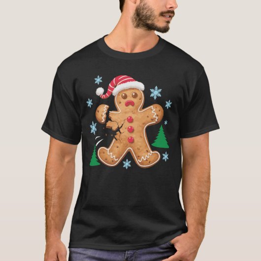 Funny Gingerbread Christmas Tree T-Shirt - Unisex Tシャツ (正面)