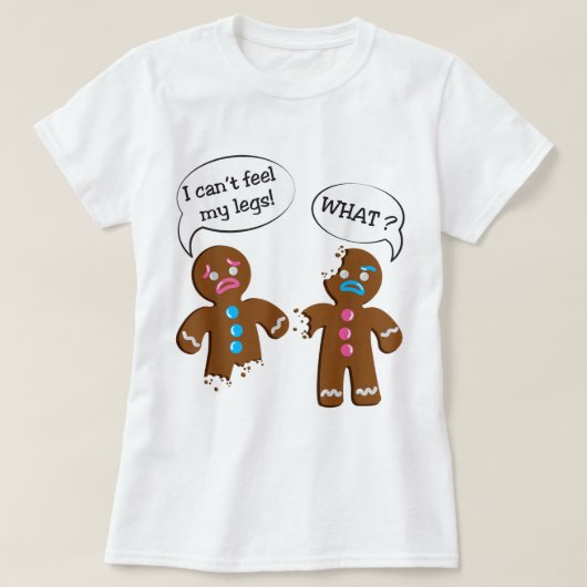 Funny Gingerbread Cookie Christmas Design Tシャツ (デザイン正面)