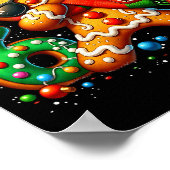 Funny Gingerbread Dabbing Six Seven 67 Meme Christ ポスター (角)