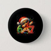 Funny Gingerbread Dabbing Six Seven 67 Meme Christ 缶バッジ (正面)
