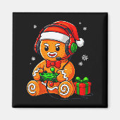 Funny Gingerbread Gaming Pjs Pajamas Christmas Xma マグネット (正面)