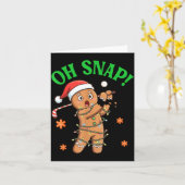 Funny Gingerbread Golf Christmas Cookie Oh Snap Sa カード (黄色い花)