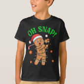Funny Gingerbread Golf Christmas Cookie Oh Snap Sa Tシャツ (正面)