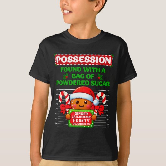 Funny Gingerbread Inmate Christmas Matching Family Tシャツ (正面)