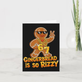 Funny Gingerbread Is So Rizzy Christmas 67 Gen Alp カード (正面)