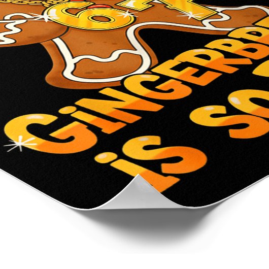 Funny Gingerbread Is So Rizzy Christmas 67 Gen Alp ポスター (角)