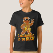 Funny Gingerbread Is So Rizzy Christmas 67 Gen Alp Tシャツ (正面)